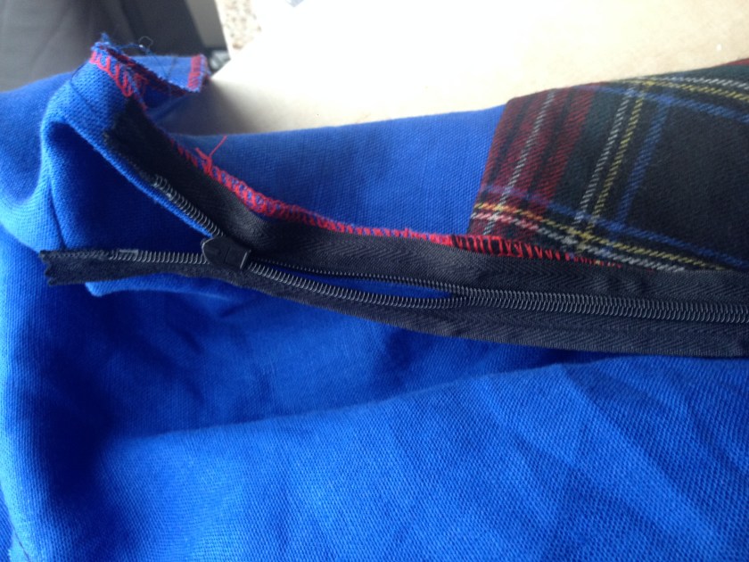 I had sew one side of the zip, and then when I fastened it it struggled over the seam and broke!! I was gutted!!