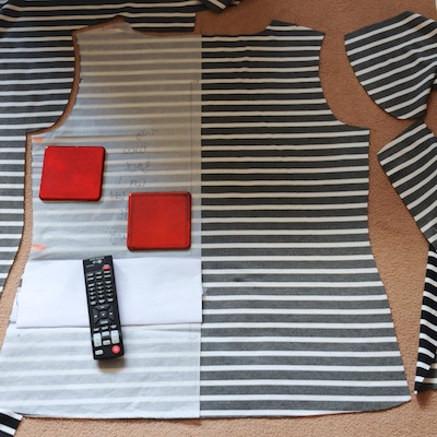 I then flipped the pattern and matched up my markings.  Easy!  But very time consuming!